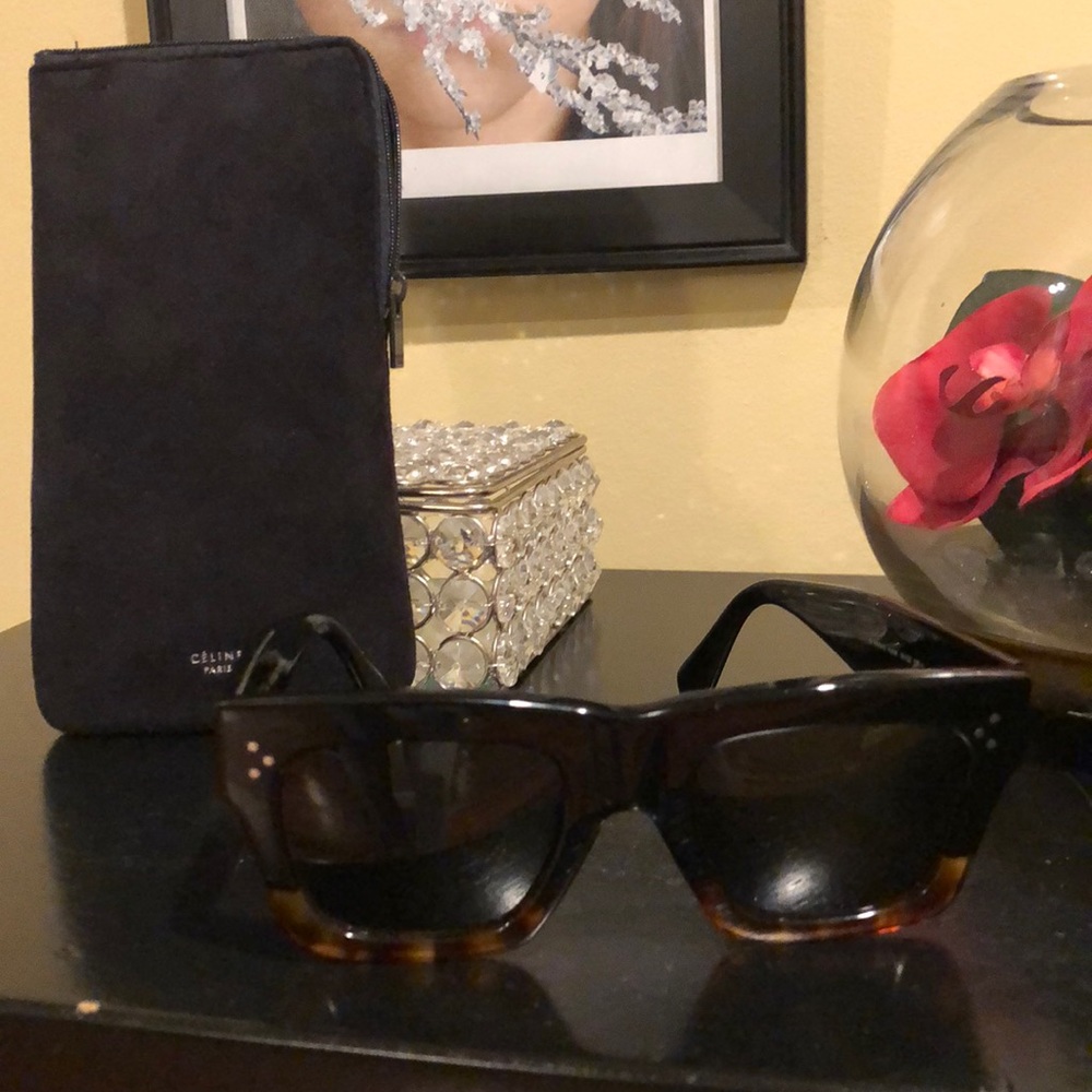 Celine cat eye sunglasses in acetate black/havana